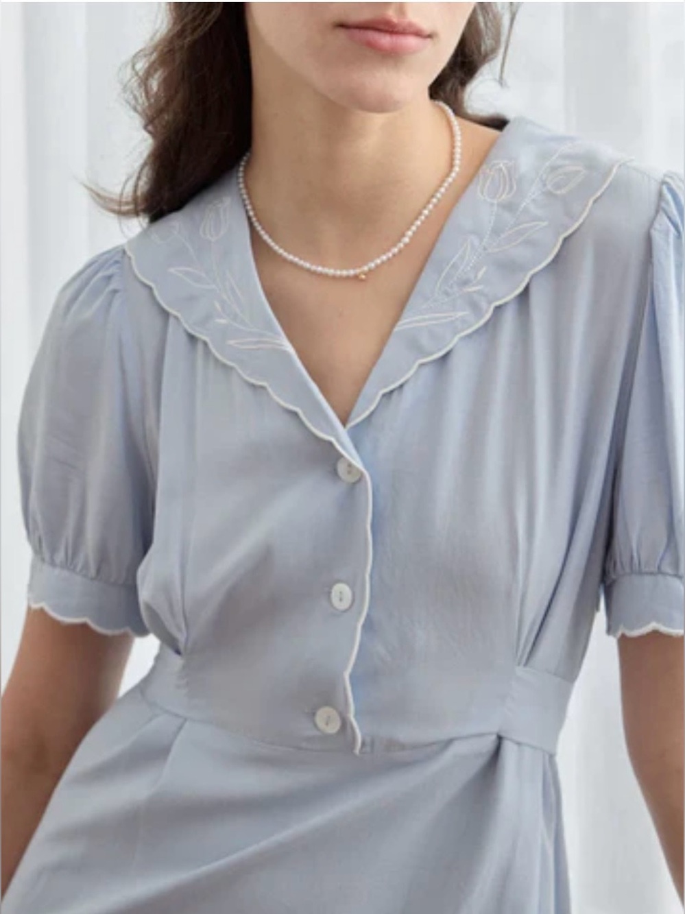 Simple Retro Light Blue Clementine Tea Midi 1950s Style Dress Size XL